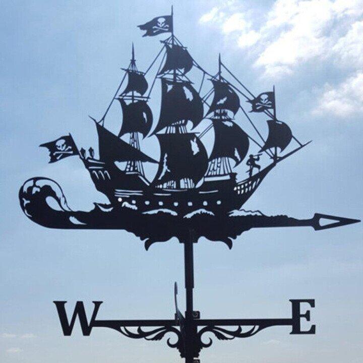 Metal Weather Vane with Animal Silhouette for Garden and Roof Decoration