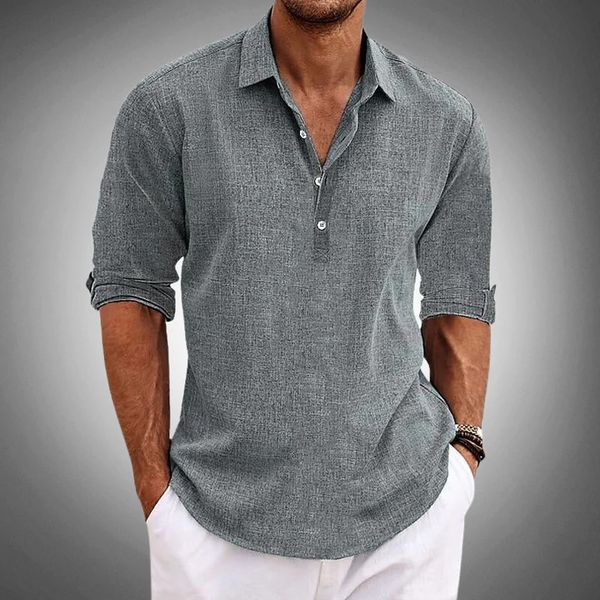 Linen Polo for Men with Breathable Material and Casual Fit
