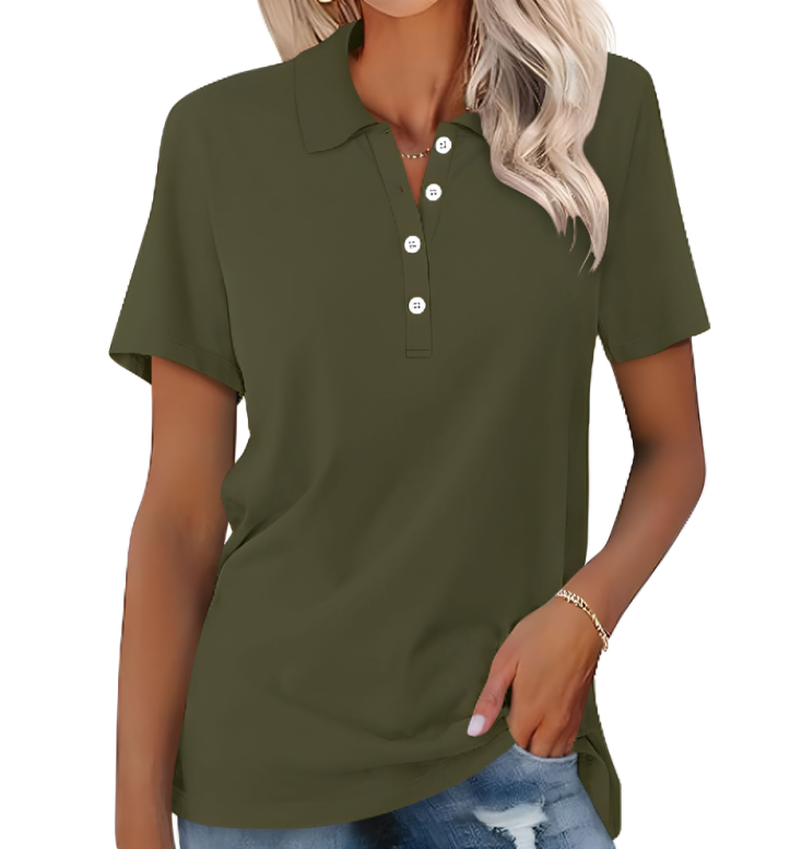 Ladies Classic Polo Top with Collar and Comfortable Fit