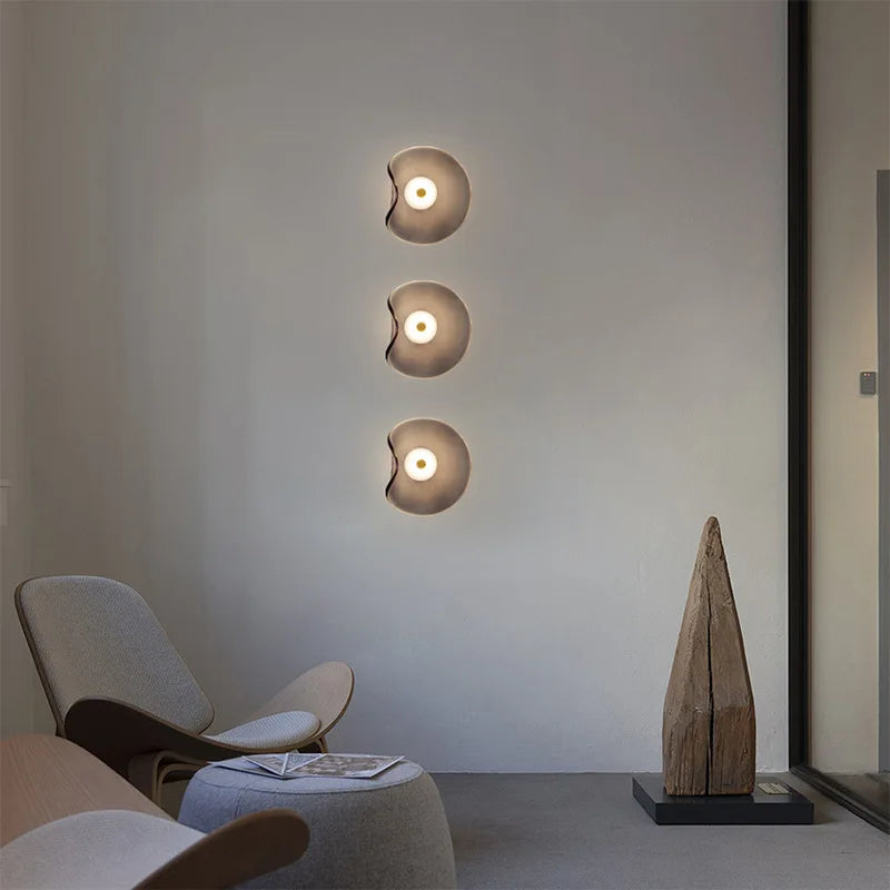 Glass Wall Lamp with Organic Design for Atmospheric and Modern Lighting
