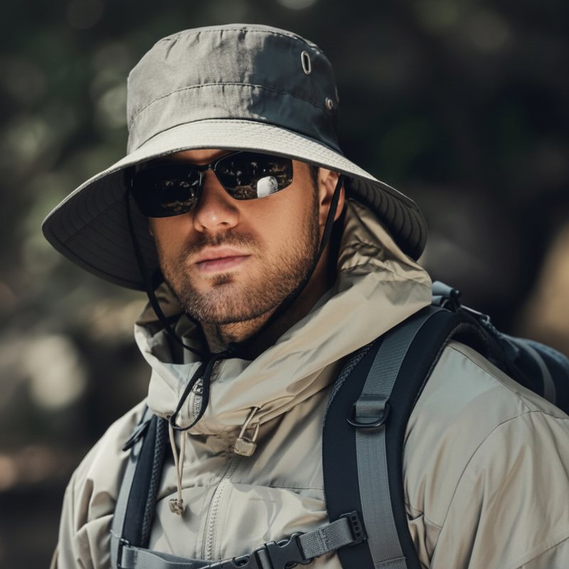 SOLGUARD - Breathable wide brim sun hat with UV protection designed for outdoor comfort, travel, and all-day sun safety