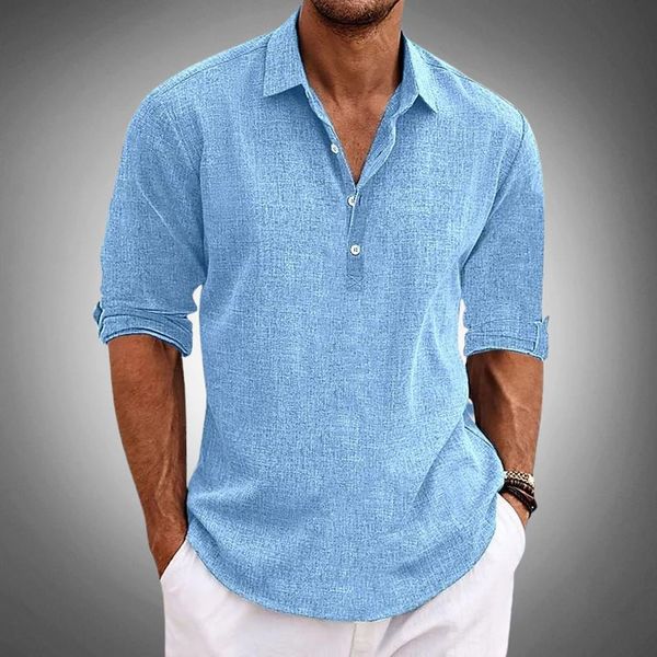 Linen Polo for Men with Breathable Material and Casual Fit