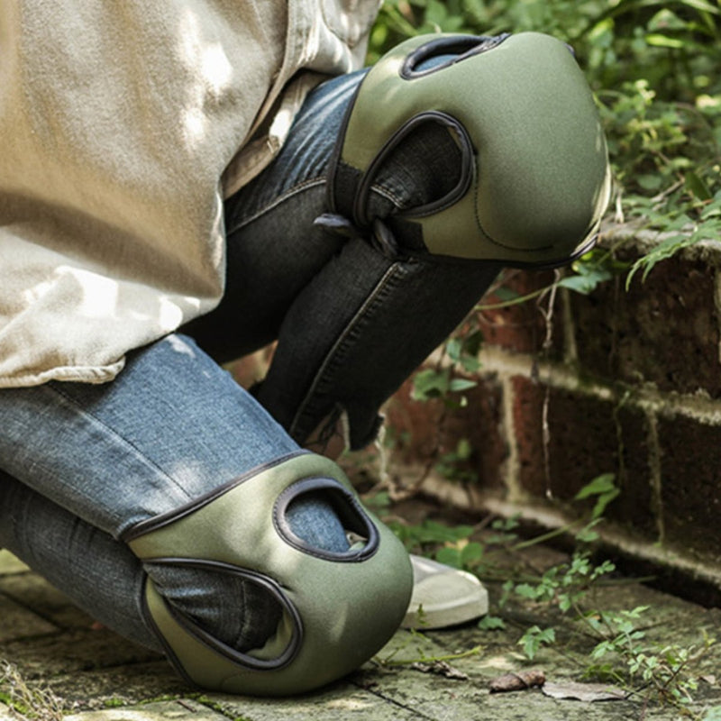 Strap-On Gardening Knee Pads with Flexible Protective Covers