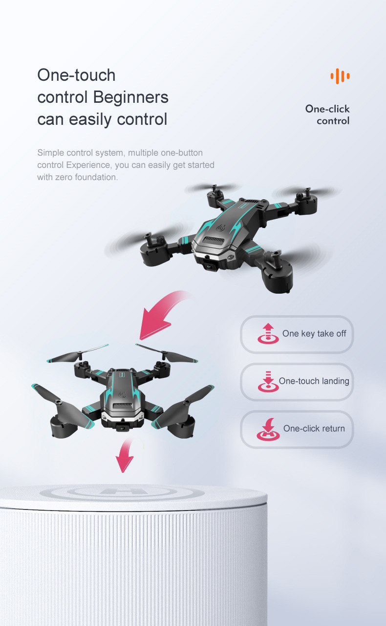Foldable 8K Drone with Dual Camera and Obstacle Detection