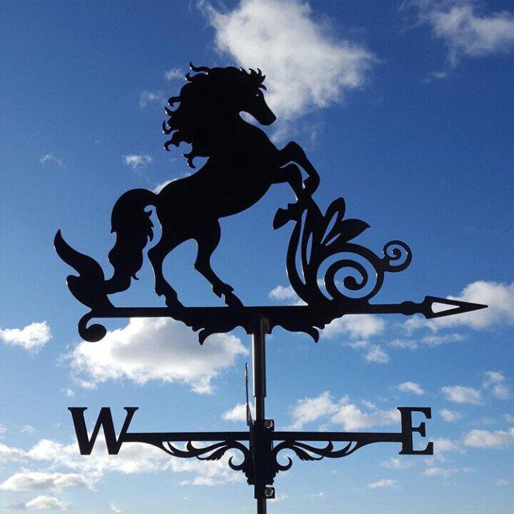 Metal Weather Vane with Animal Silhouette for Garden and Roof Decoration