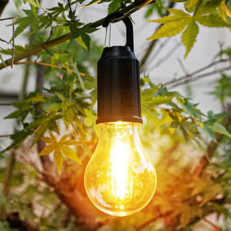 USB-Rechargeable Hanging LED Bulb for Camping and Emergency Use