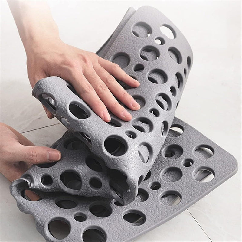 Anti-Slip Shower Mat with Suction Cups and Water Drainage for Bathroom Safety