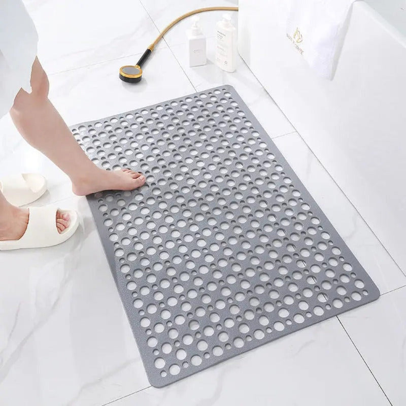 Anti-Slip Shower Mat with Suction Cups and Water Drainage for Bathroom Safety