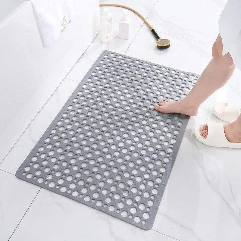 Non-Slip Shower Mat with Quick-Drain Perforated Design