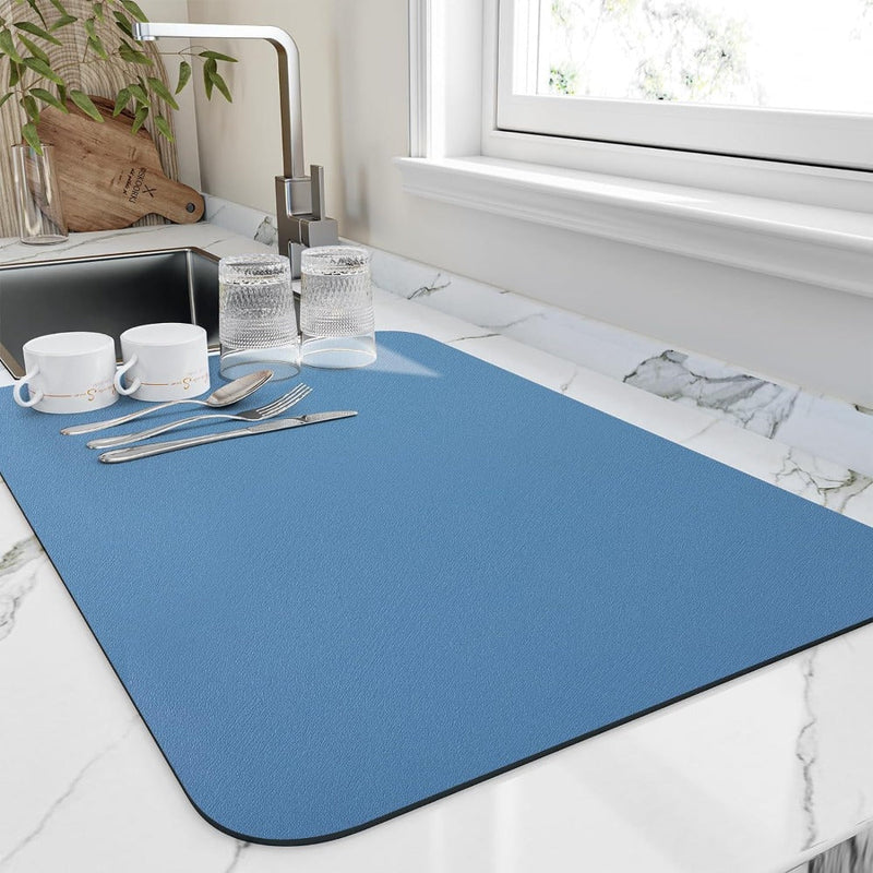 Fast-Drying Diatomaceous Draining Mat for Kitchen Worktop and Sink