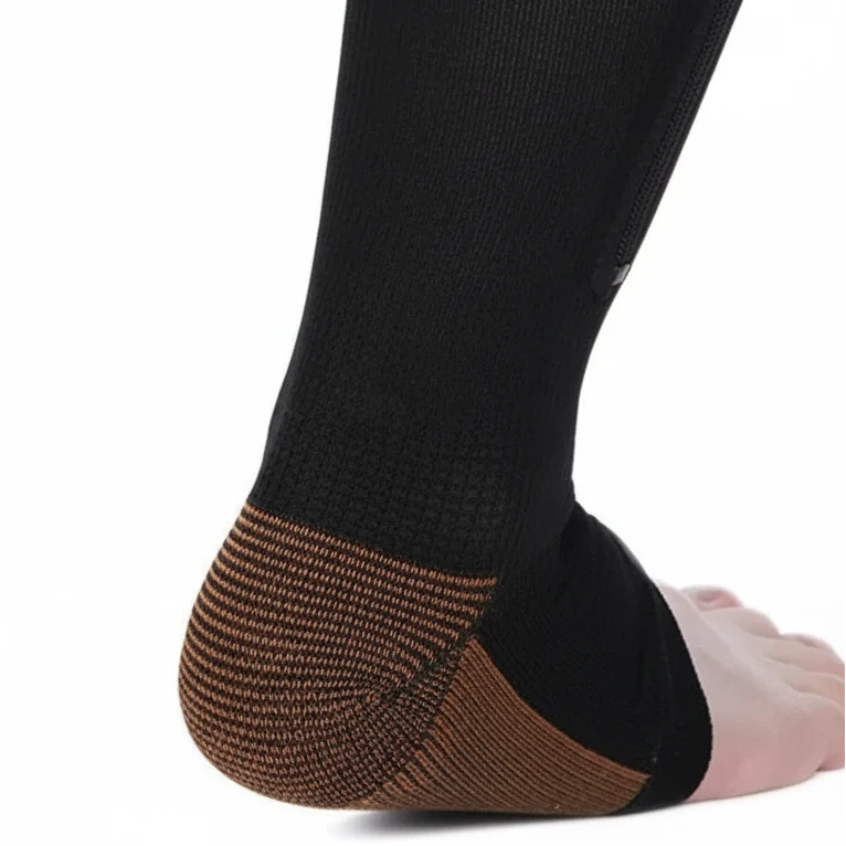 Compression Socks with Zip Closure and Open Toe for Everyday Support