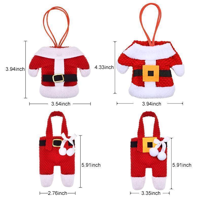 Santa Suit Christmas Cutlery Holder Set