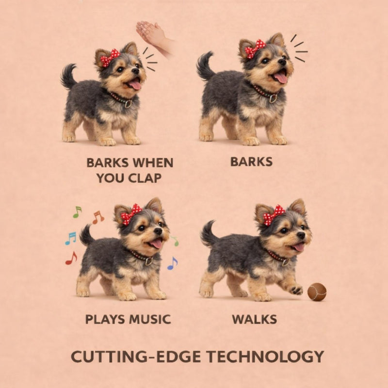 Interactive Robot Puppy with Realistic Movements for Children