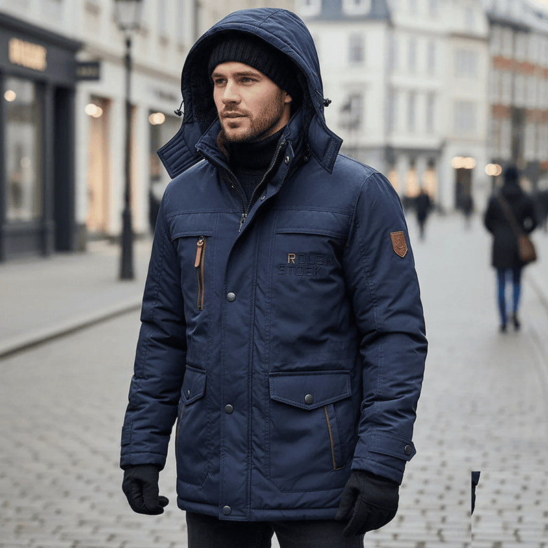 Hooded Padded Winter Parka with Fleece Lining
