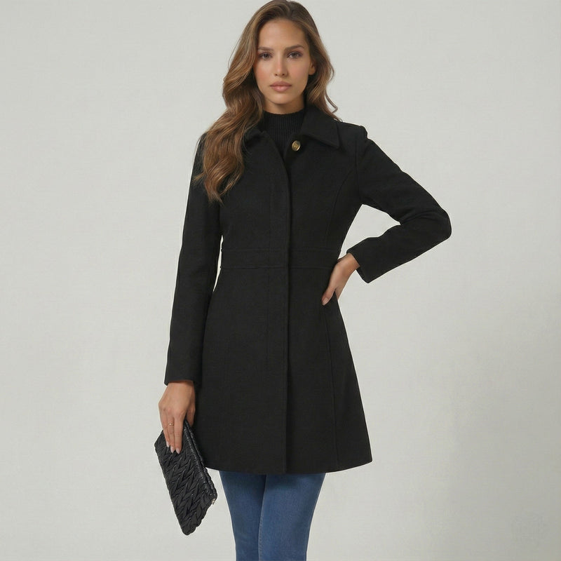 Elegant Women's Coat with A-Line – Warm Comfort and Timeless Appeal