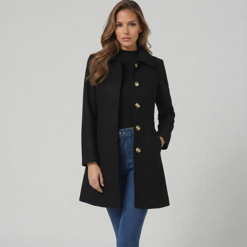 Elegant Women's Coat with A-Line – Warm Comfort and Timeless Appeal