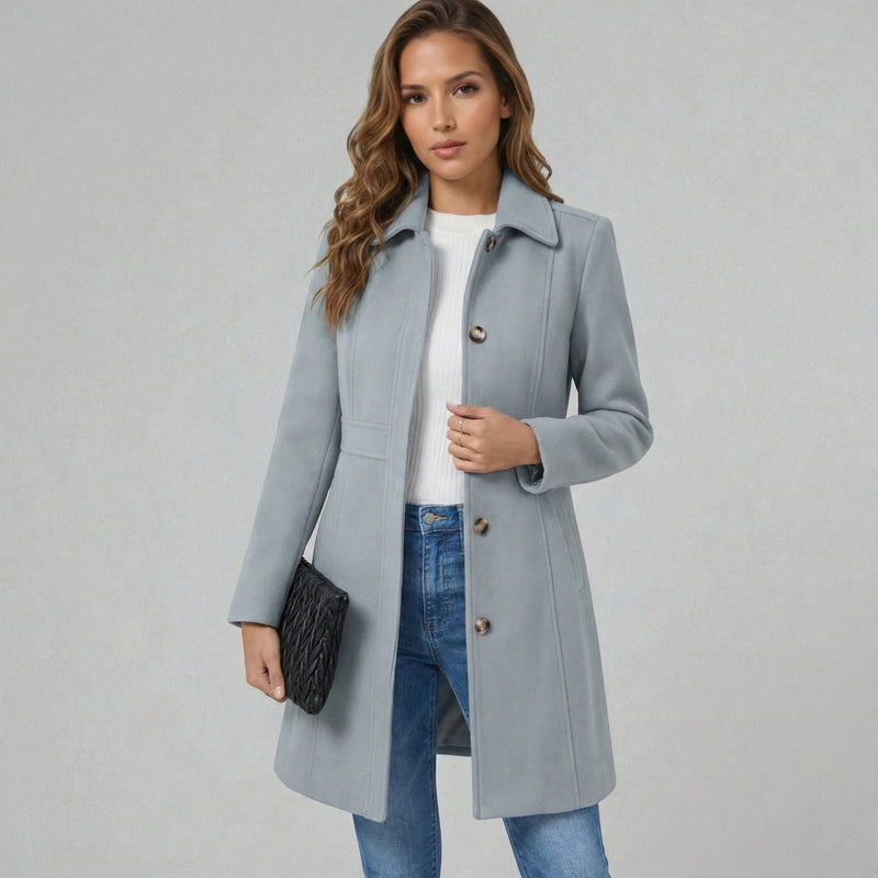 Elegant Women's Coat with A-Line – Warm Comfort and Timeless Appeal