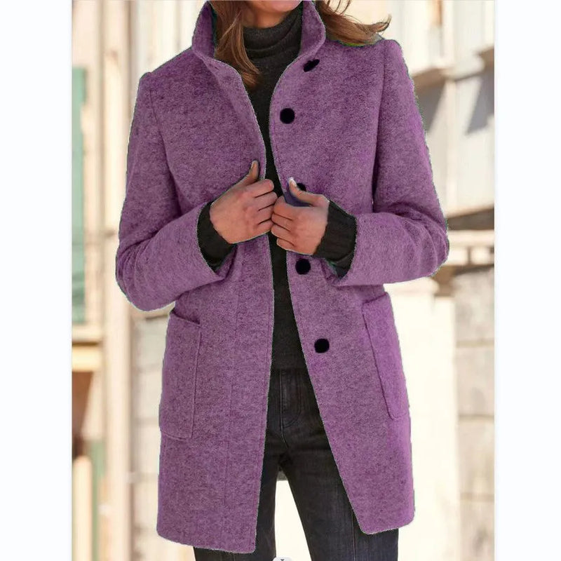 Elegant Long Coat for Women with Timeless Fit and Comfort