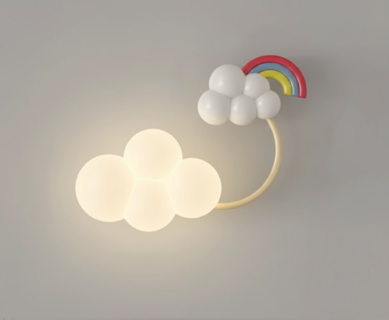 Children’s Cloud LED Wall Light with Airplane Design