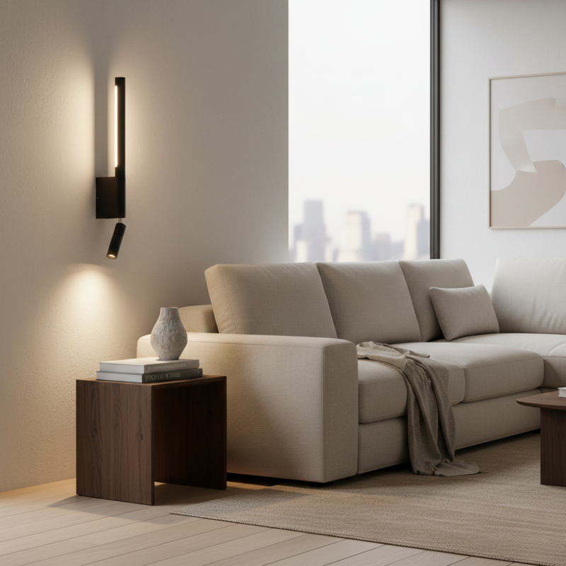 Dual LED Wall Sconce with Adjustable Reading Light