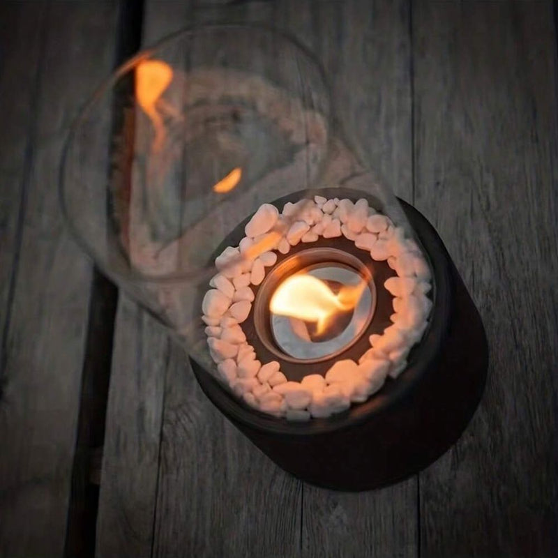 Decorative Glass Tabletop Oil Lamp
