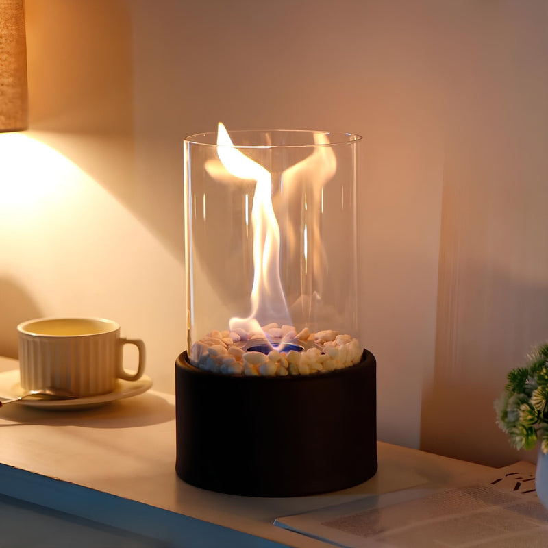 Decorative Glass Tabletop Oil Lamp