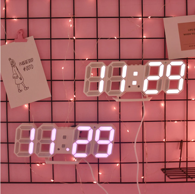 Smart 3D Digital Clock – Modern Design for Your Nightstand