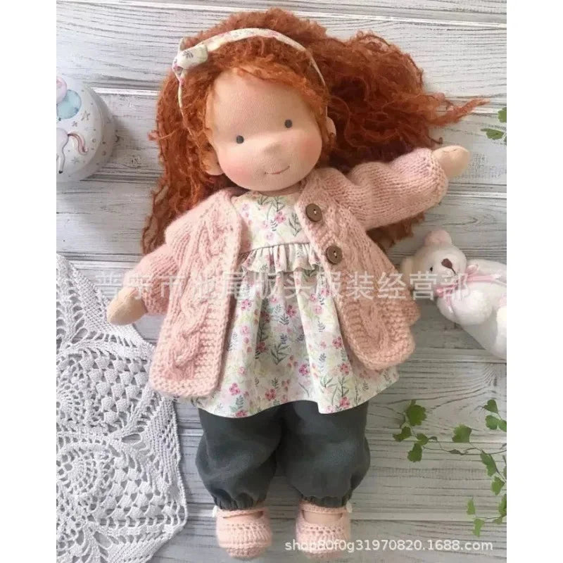 Waldorf-Style Soft Doll with Hand-Sewn Clothing