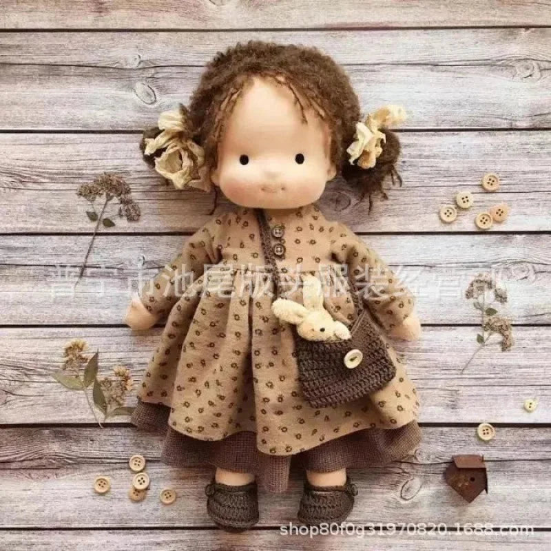 Waldorf-Style Soft Doll with Hand-Sewn Clothing