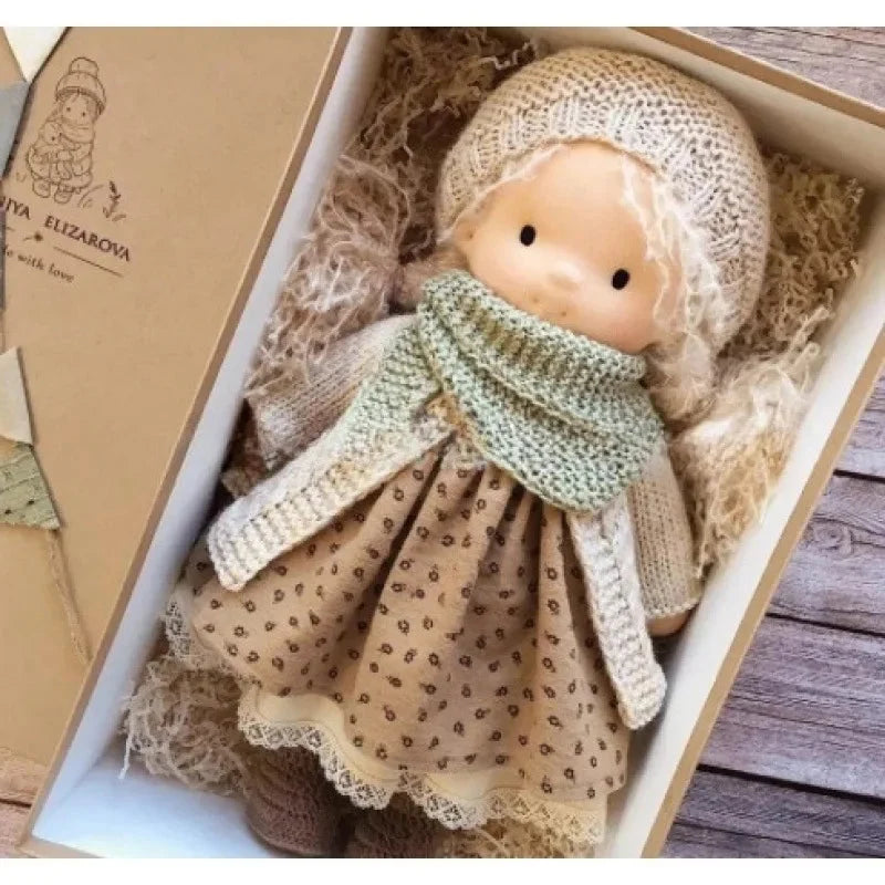 Waldorf-Style Soft Doll with Hand-Sewn Clothing