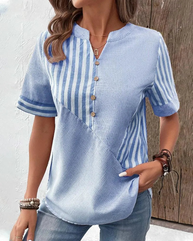 Ladies Striped Blouse with Comfortable Fit for Casual and Stylish Looks