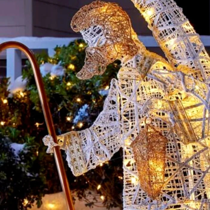 Illuminated Holy Family Outdoor Christmas Nativity Scene