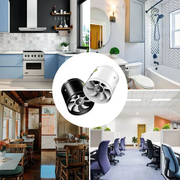 Quiet Extractor Fan for Kitchen Bathroom and Workspace Ventilation