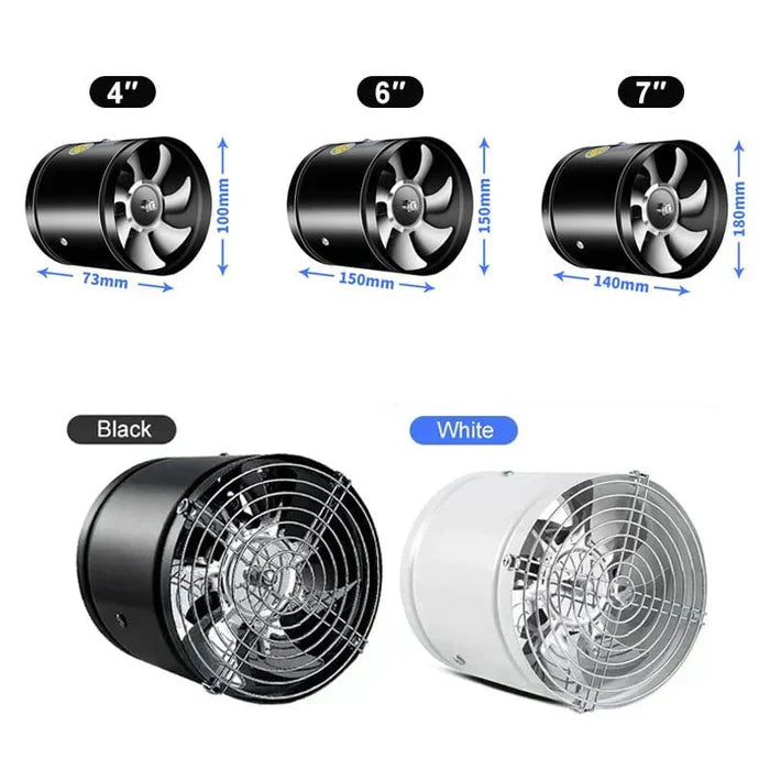 Quiet Extractor Fan for Kitchen Bathroom and Workspace Ventilation