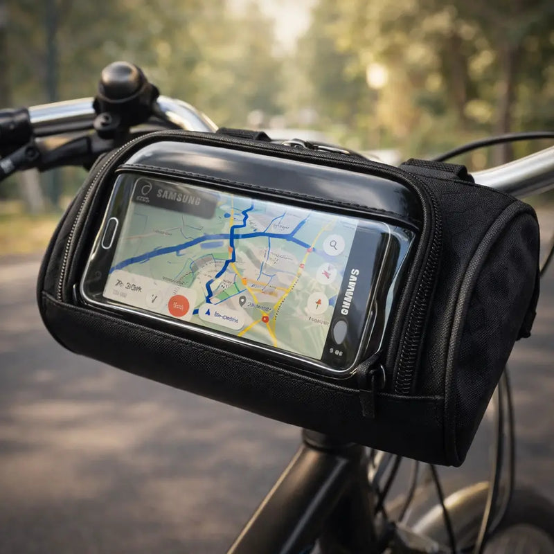 Touchscreen Bicycle Handlebar Phone Storage Bag