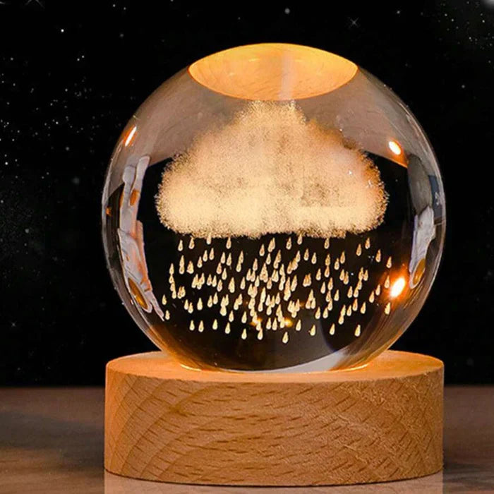 3D Moon Lamp with Astronaut Decoration and Warm LED Night Light