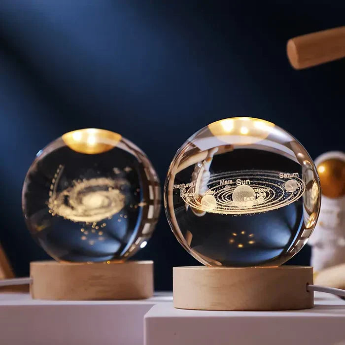3D Moon Lamp with Astronaut Decoration and Warm LED Night Light