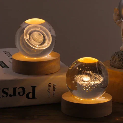 3D Moon Lamp with Astronaut Decoration and Warm LED Night Light
