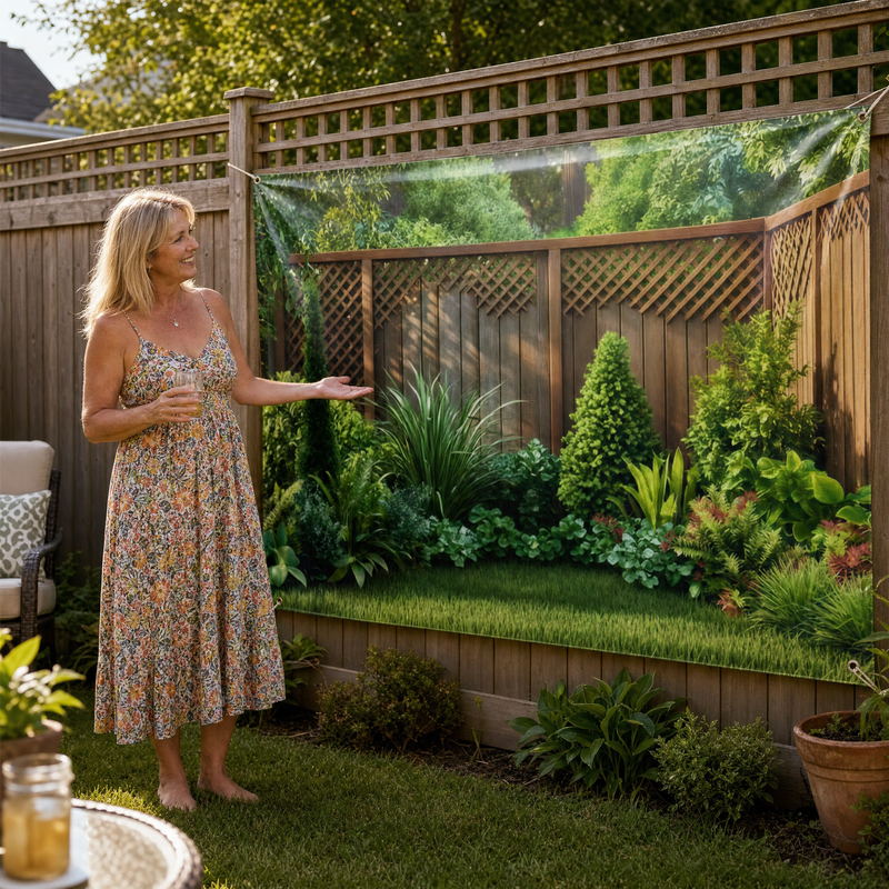 Lush Garden Landscape Backdrop Banner