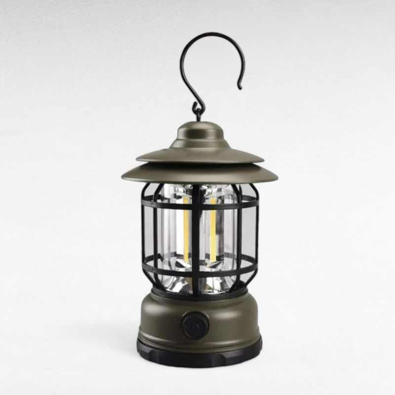 Rechargeable Camping Lantern with Dimmable LED and Vintage Design