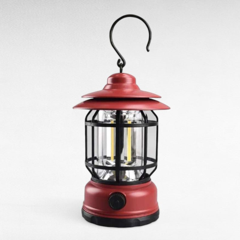 Rechargeable Camping Lantern with Dimmable LED and Vintage Design