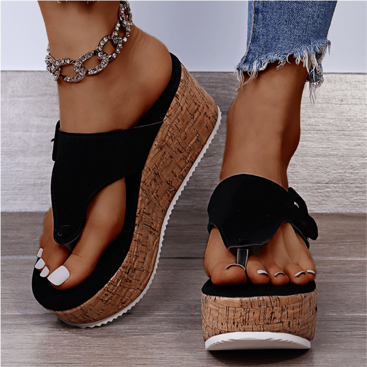 Orthopaedic Sandals for Women with Raised Cork Sole for Comfort and Good Support