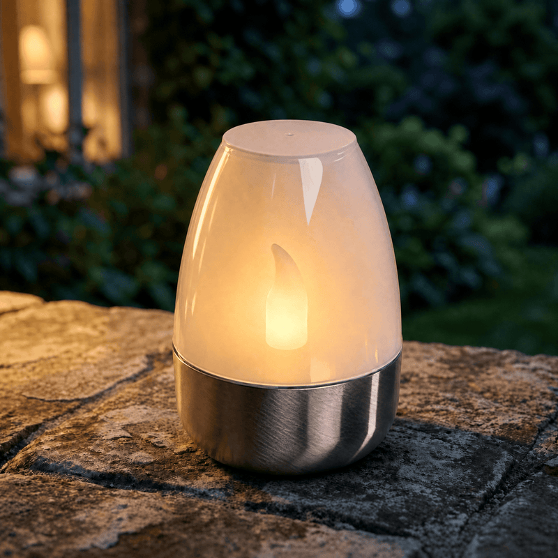 Solar Flickering Candle Light with Automatic Dusk Sensor