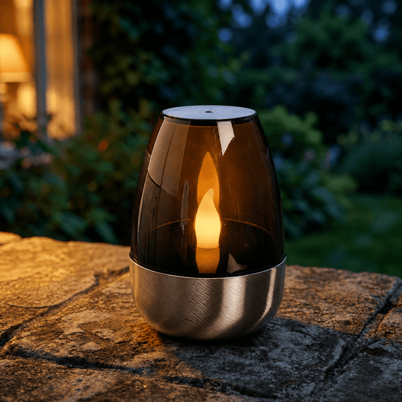 Solar Flickering Candle Light with Automatic Dusk Sensor