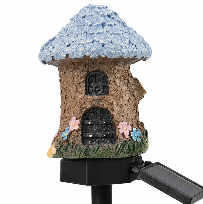 Solar Fairy Cottage Garden Stake Light