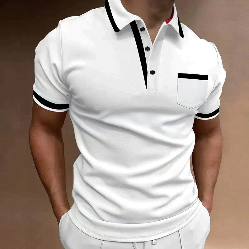 Modern Men's Polo Shirt with Contrasting Details for a Stylish Casual Look