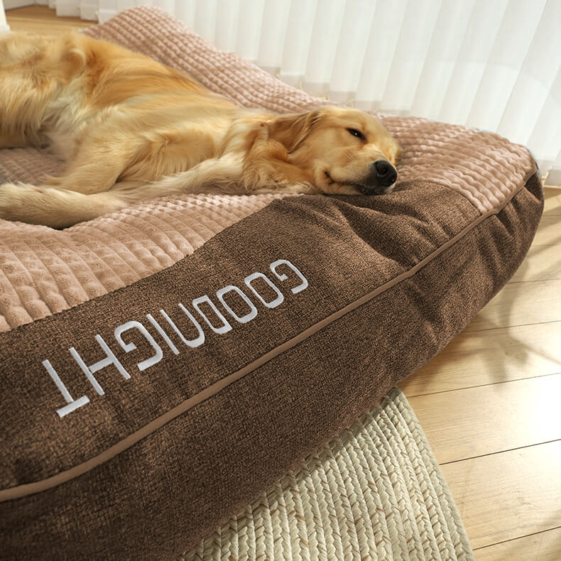 Orthopaedic Dog Cushion Large – Luxury Memory Foam Dog Bed with Headrest