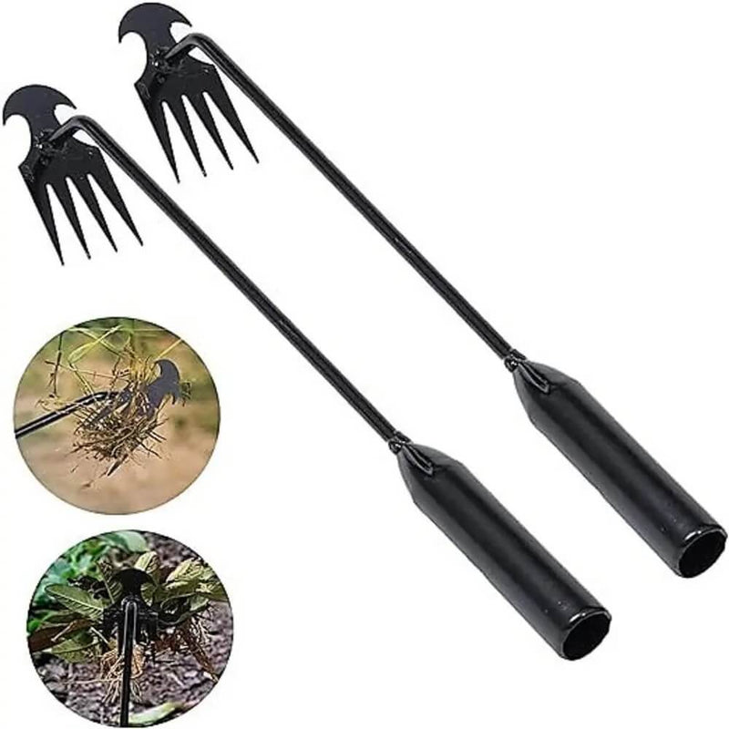 Four-Claw Manganese Steel Weeding Tool for Garden Beds and Soil Care