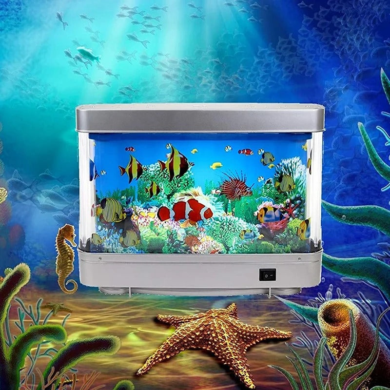 Retro Moving Fish Aquarium Decorative Table Lamp