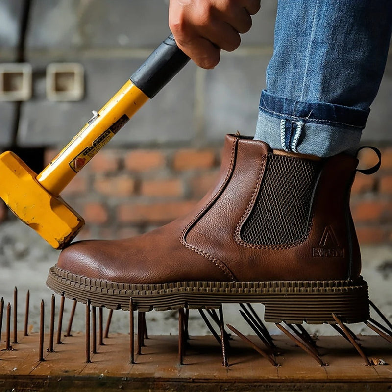 Waterproof Safety Shoes for Men with Steel Toe – Slip-Resistant Work Shoes for Construction and Industry